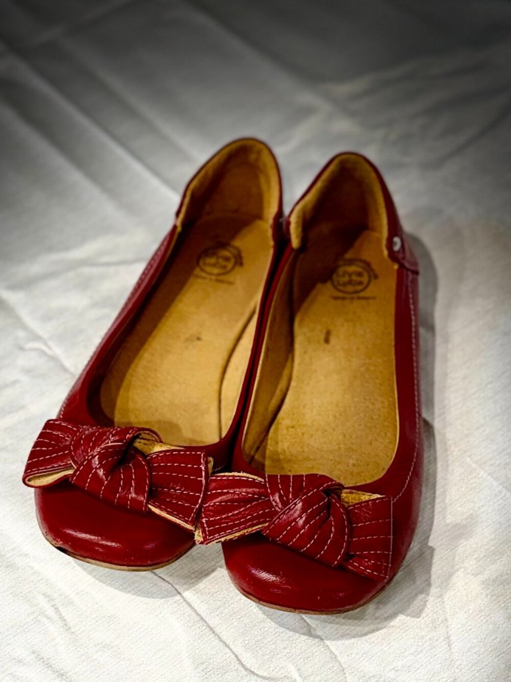 Livie & Luca Nola Red Leather Ballet Flats Size 8.5